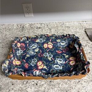 LONGABERGER HOSTESS SERVING TRAY BASKET 10-WAY DIVIDED PROTECTOR Emerald Vine